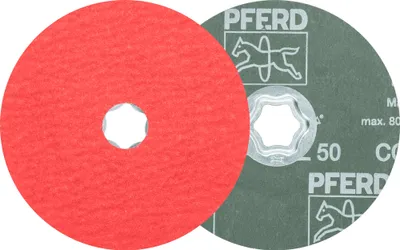 Produktbild von PFERD TOOLS COMBICLICK Keramikkorn Fiberscheibe Ø 125 mm CO-COOL50 für Edelstahl