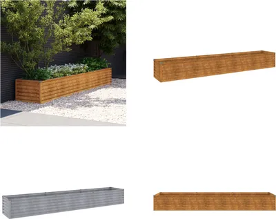 Obrázek produktu pro vidaXL Zvýšený záhon 291x50x36 cm Corten ocel - Zvýšený záhon - Zvýšený záhon - Květináč - květináč