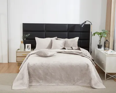 Produktbild von Velvet Gesteppte Sofadecke 80X160 Dekorativ Maya Hellbeige