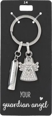 Produktbild von Depesche Glamour Schlüsselanhänger silberfarben mit Glitzersteinen
