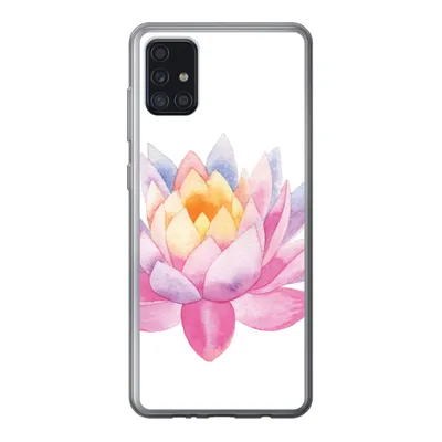 Produktbild von MuchoWow® Handyhülle Schutzhülle Hülle für Samsung Galaxy A52 5G Aquarell - Blume - Seerose Silikon Softcase Handy Hülle - Umschlag