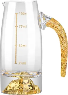 Produktbild von Kristallkaraffe mit Messskala - Gold 100ml KP35426