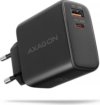 Productafbeelding van Axagon ACU-PQ45, QC 3.0, 4.0/AFC/FCP/PPS/PD, 45W, zwart - Netadapter met USB-A en USB-C poorten, intern, AC, zwart