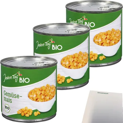 Produktbild von Jeden Tag  Gemüsemais 3er Pack (3x340g Dose) + usy Block
