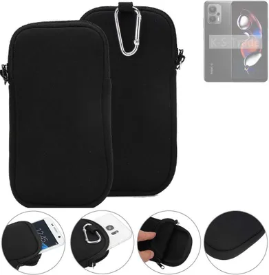 Produktbild von K-S-Trade Neopren-Hülle Handyhülle kompatibel mit Xiaomi Redmi Note 12T Pro Schutzhülle Neoprenhülle Sleeve Schutz-Hülle Gürtel Tasche Case