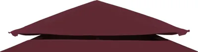 Produktbild von Cloris DesignMöbel Pavillons & Partyzelte - Rot Pavillon-Dachplane mit Kaminabzug 310 g/m² 3x3 m Weinrot Schlichtes7795601