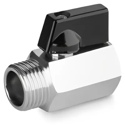 Immagine prodotto di Mini Valvola a Sfera in Ottone Cromato 3/8"