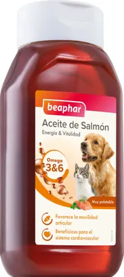 Imagen del producto de BEAPHAR, aceite de salmón para perros y gatos, 425 ml