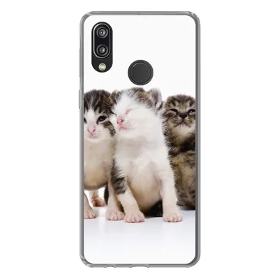 Produktbild von MuchoWow® Handyhülle Schutzhülle Hülle für Huawei P20 Lite (2020) Katze - Haustiere - Fell - Porträt Silikon Softcase Handy Hülle - Kartenhalter