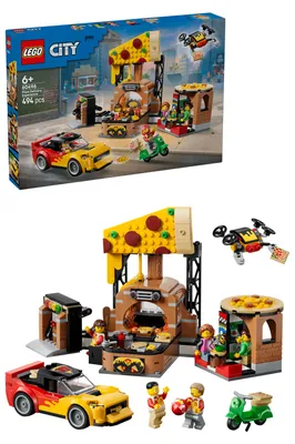 Zdjęcie produktu dla LEGO City Dostawa pizzy z pojazdami, Zestaw do budowania, 6 lat(a), Plastik, 494 szt., 841 g
