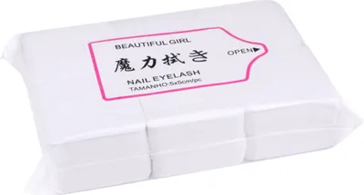 Produktbild von 540 Stš¹ck fusselfreie Nageltš¹cher, saugf?hig, Wimpernverl?ngerungskleber, Nagelkunst, Gelpoliturentfernung, quadratisches Reinigungstuch aus Vliesstoff