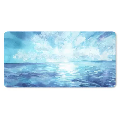 Produktbild von MuchoWow® Mauspad Mousepad Meer - Sonne - Wolken 60x30 cm - Mousepads - Maus Mat - Pad - Mausunterlage - Nachhaltig