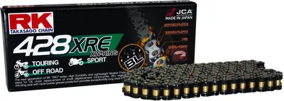 Image de RK Open Transmission Chain Noir XRE 134 maillons 428 fermeture par clip