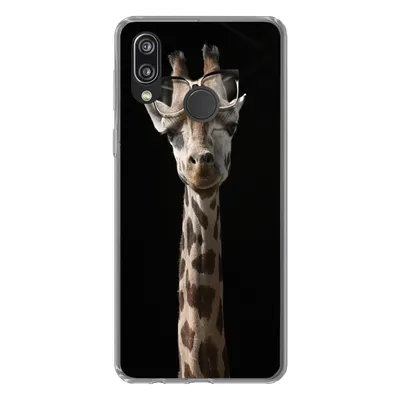 Produktbild von MuchoWow® Handyhülle Schutzhülle Hülle für Huawei P20 Lite (2020) Giraffe - Schutzbrille - Schwarz Silikon Softcase Handy Hülle - Kartenhalter