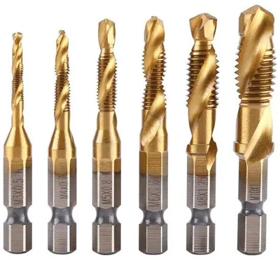 Immagine prodotto di Dailygoods - Set di 6 rubinetti - Trapani a vite in HSS - Filettature metriche