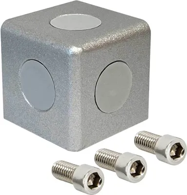 Produktbild von 10x Würfelverbinder 3D 4040 Nut 8 Eckverbinder Aluminium Profil Verbinder Schrauben