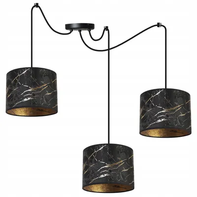 Produktbild von Spinnen Pendelleuchte Gold – Moderne Hängelampe mit Lampenschirm Deckenleuchte Design