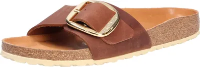 Produktbild von Birkenstock Damen Pantoletten Madrid Big Buckle braun Leder 39
