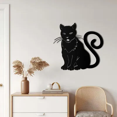 Obrázok produktu pre Wallity, elegantné kovové doplnky na stenu, čierna farba, 46 x 43 cm | 100% kov