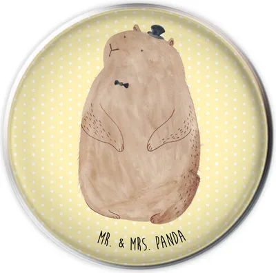 Produktbild von Mr. & Mrs. Panda waschbeckenstöpsel Murmeltier - Gelb Pastell - Geschenk, Lustige Sprüche, Anstand, Stöpsel, Knigge, Waschbecken, Abfluss-Stöpsel, Ablaufgarnitur, Respekt