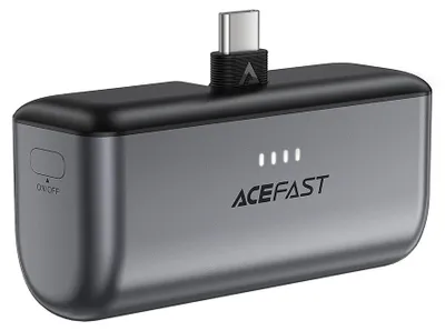Zdjęcie produktu dla Acefast M9-5000 powerbank, USB-C, PD 20 5000 LED, kabel USB-C 0,3 - czarny