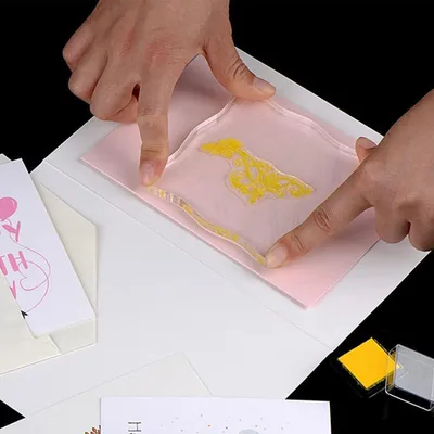 Produktbild von 7 Stück Transparentes Acryl Quadrat Stempelplattform für Scrapbooking - Gummistempel Reliefwerkzeug für Kartenmachen und DIY-Handwerke