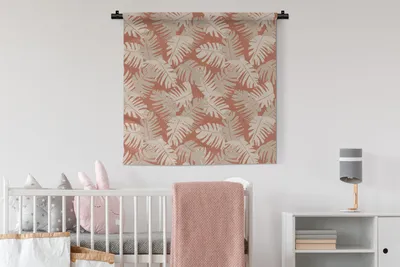 Produktbild von MuchoWow® Wandteppich Wandbehang Sommer - Blätter - Tropisch 90x90 cm Tapisserie Dekoration Wandtuch - Wandaufhänger
