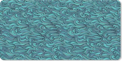 Produktbild von MuchoWow® Mauspad Mousepad Wellen - Muster - Wasser 60x30 cm - Mousepads - Maus Mat - Pad - Mausunterlage - Nachhaltig