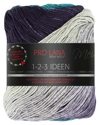 Produktbild von Pro Lana 1-2-3 IDEEN 100 g Sommergarn mit einzigartigem Farbverlauf Farbe 010 - ocean