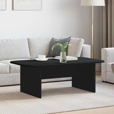 Image de Maison Exclusive - Table basse noire 93 x 53 x 33 cm Matériau dérivé du bois