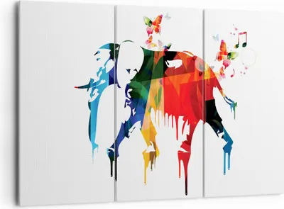 Produktbild von Bild auf Leinwand - Leinwandbild - Elefant Tierwelt Fantasie - 165x110cm - Wand Bild - Wanddeko - Leinwanddruck - Bilder - Kunstdruck - Wanddekoration - Leinwand bilder - Wandkunst - CE165x110-3079