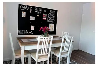 Produktbild von Magnetische und selbstklebende Tafelfolie | 60 cm | 15 Größen in Schwarz | Kreidetafel für die Wand