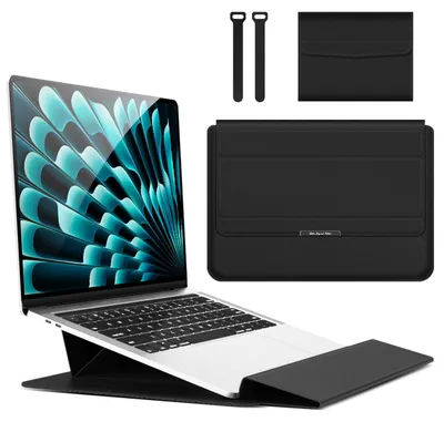 Productafbeelding van Solidchoice - 13-14 Inch Laptop Sleeve met Verstelbare Standfunctie