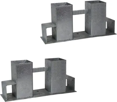 Produktbild von 2 Stück Holzstapelhilfe feuerverzinkt für Kanthölzer 70x70 mm und 40x60 mm