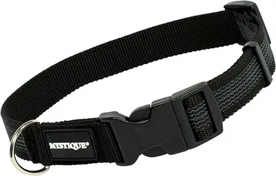 Produktbild von Mystique Gummiertes Halsband 40-50cm 25mm schwarz
