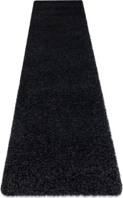 Bežec SOFFI shaggy 5cm čierny - do kuchyne, predsiene, chodby, haly Čierna 60x300 cm