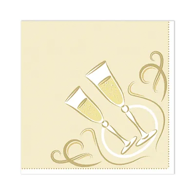 Immagine prodotto di 20 Servietten "ROYAL Collection" 1/4-Falz 25 cm x 25 cm oro "Momenti di festa"