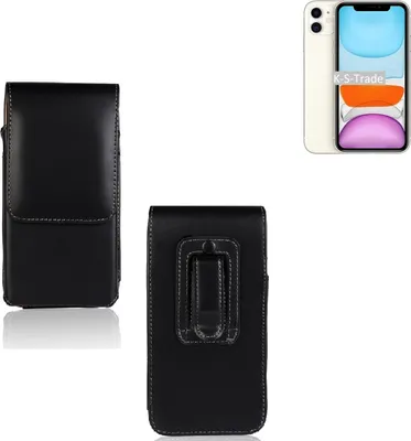 Produktbild von K-S-Trade Gürteltasche für Apple iPhone 11 Schutz Hülle Handy Hülle mit Magnetverschluss Holster in schwarz