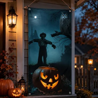 Imagen del producto de Decoración de Halloween para interiores, decoración para puertas, 1 unidad, decoración de Halloween