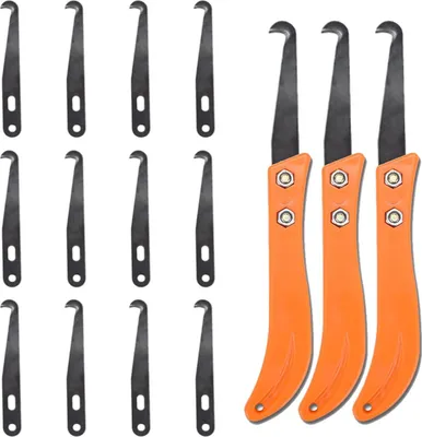 Produktbild von 3-teiliges Fugenwerkzeug-Set mit 12 Ersatzklingen - Fugenkratzer für Fliesen - Fugenentferner - Werkzeug zum Entfernen von Dichtungsmassen - Fliesenfugen für Küche - Badezimmer
