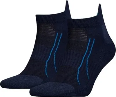 Productafbeelding van Puma uni sokken, 2-pack, enkelsokken, geschikt voor sneakers en dagelijks gebruik, donkerblauw, maat 35/38