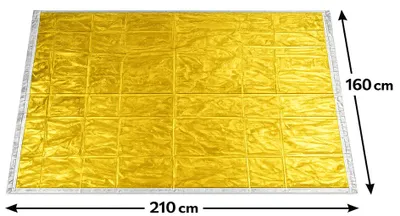 Produktbild von FIRST AID ONLY Rettungsdecke 1.600 x 2.100 mm silber/gold