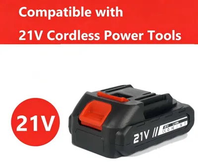 Image de Batterie lithium-ion 21 V 18650 - Batterie de remplacement - 1 pièce - 1500 mAh - Protection 3MOS - Rechargeable - Pour outils électriques
