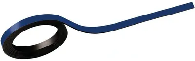 Image de MAUL Bande magnétique 1 m Ruban métallique 2 pièces magnétique revêtement plastique inscriptible 1 m x 0,5 cm x 1 mm bleu