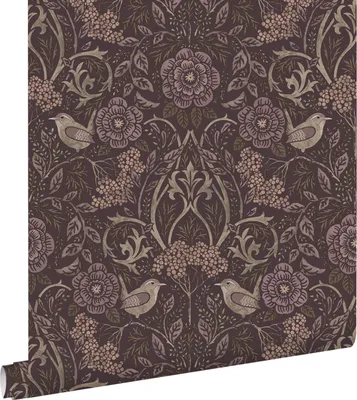 Produktbild von ESTAhome Tapete Blumen und Vögel Mauve-Violett 53 cm x 10.05 m