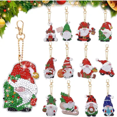 Image de Porte-clés Père Noël Diamond Painting Set 12