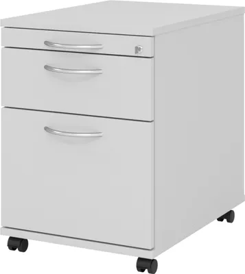 Produktbild von bümö office Rollcontainer - mit Hängeregistratur - Nachbildung: Grau, Griff: Bogengriff (Metall)