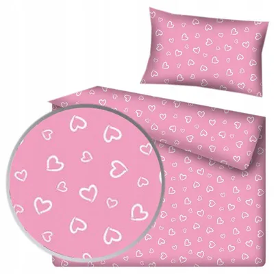 Produktbild von Designpremium Bettwäsche 140x200 cm Rosa Herzen