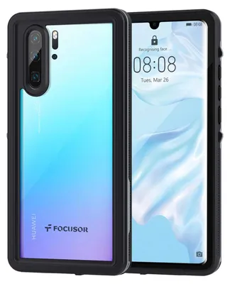 Produktbild von Focusor Huawei P30 Pro Hülle IP68 Wasserdicht Panzerhülle Displayschutz Schwarz