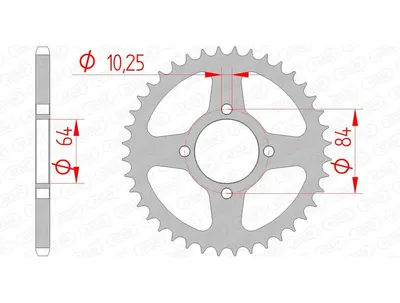 Produktbild von AFAM Kettenrad Stahl Standard - 520
